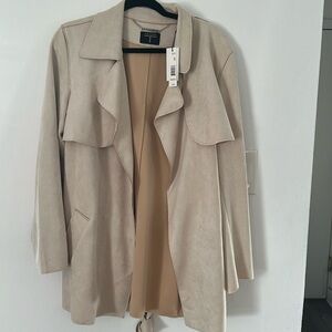 Tahari faux suede jacket